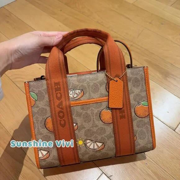 COACH Mini Field Bag Suede Orange Y2K（Coach | Bags | Nwt